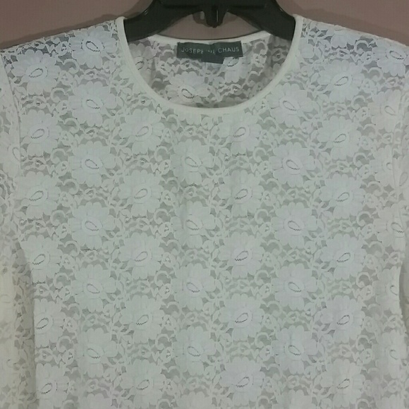 Josephine Chaus Sheer Floral Lace Top - Picture 2 of 8